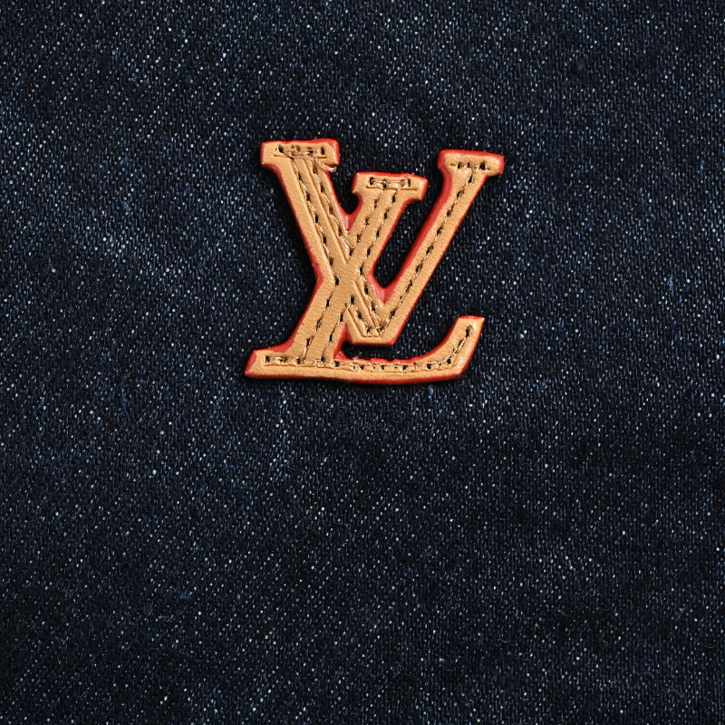 Louis Vuitton Gold Logo Embroidery Denim Shirt – Indigo