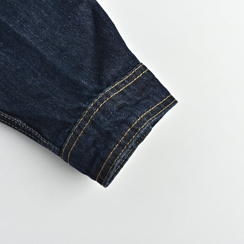 Louis Vuitton Gold Logo Embroidery Denim Shirt – Indigo