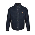 Louis Vuitton Gold Logo Embroidery Denim Shirt – Indigo