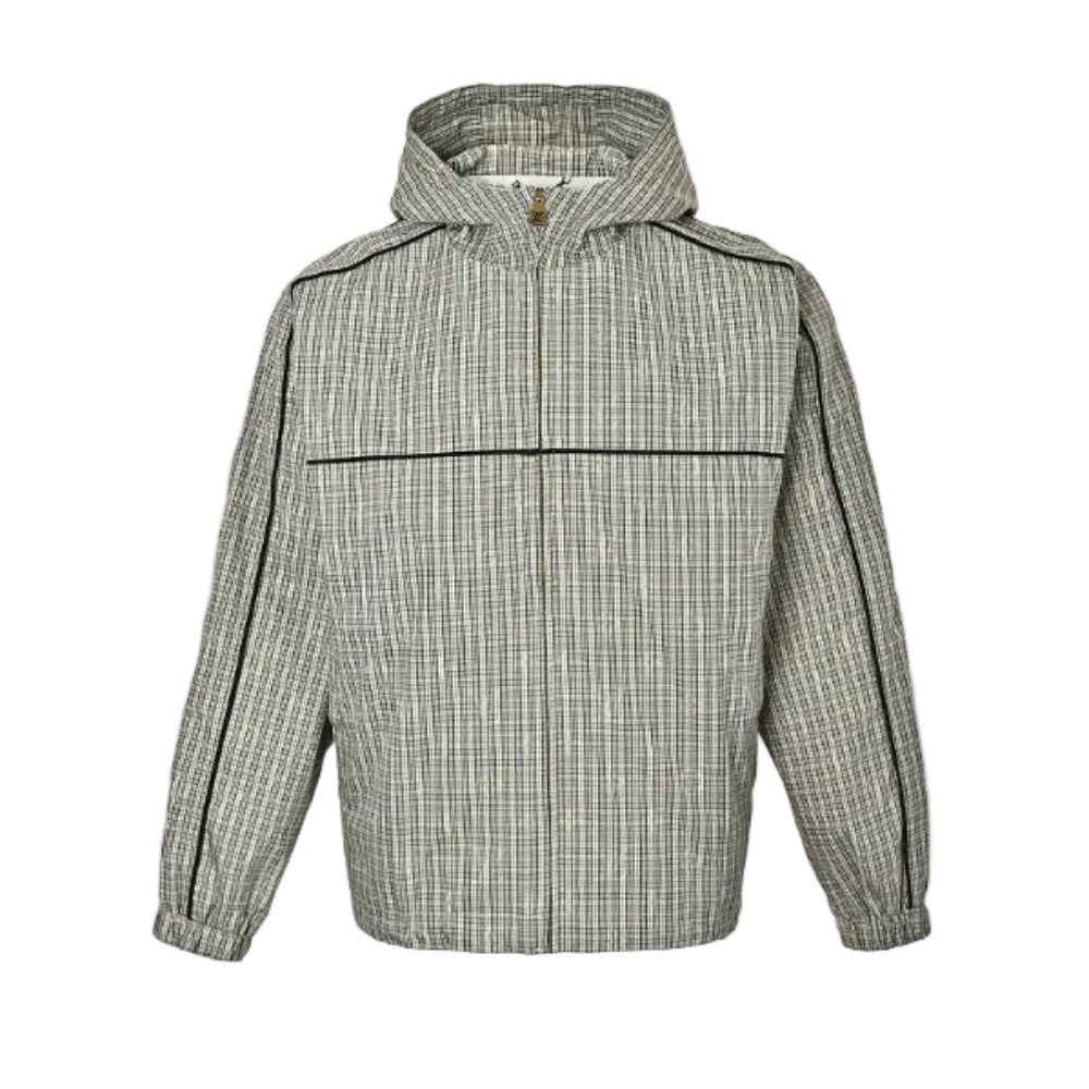 Louis Vuitton Damier Grid Hooded Windbreaker Jacket – Olive Ecru