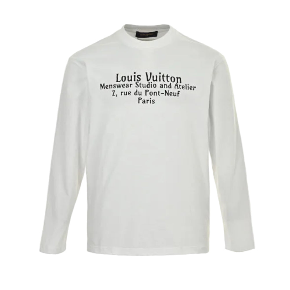 Louis Vuitton Atelier Address Long Sleeve Tee – White