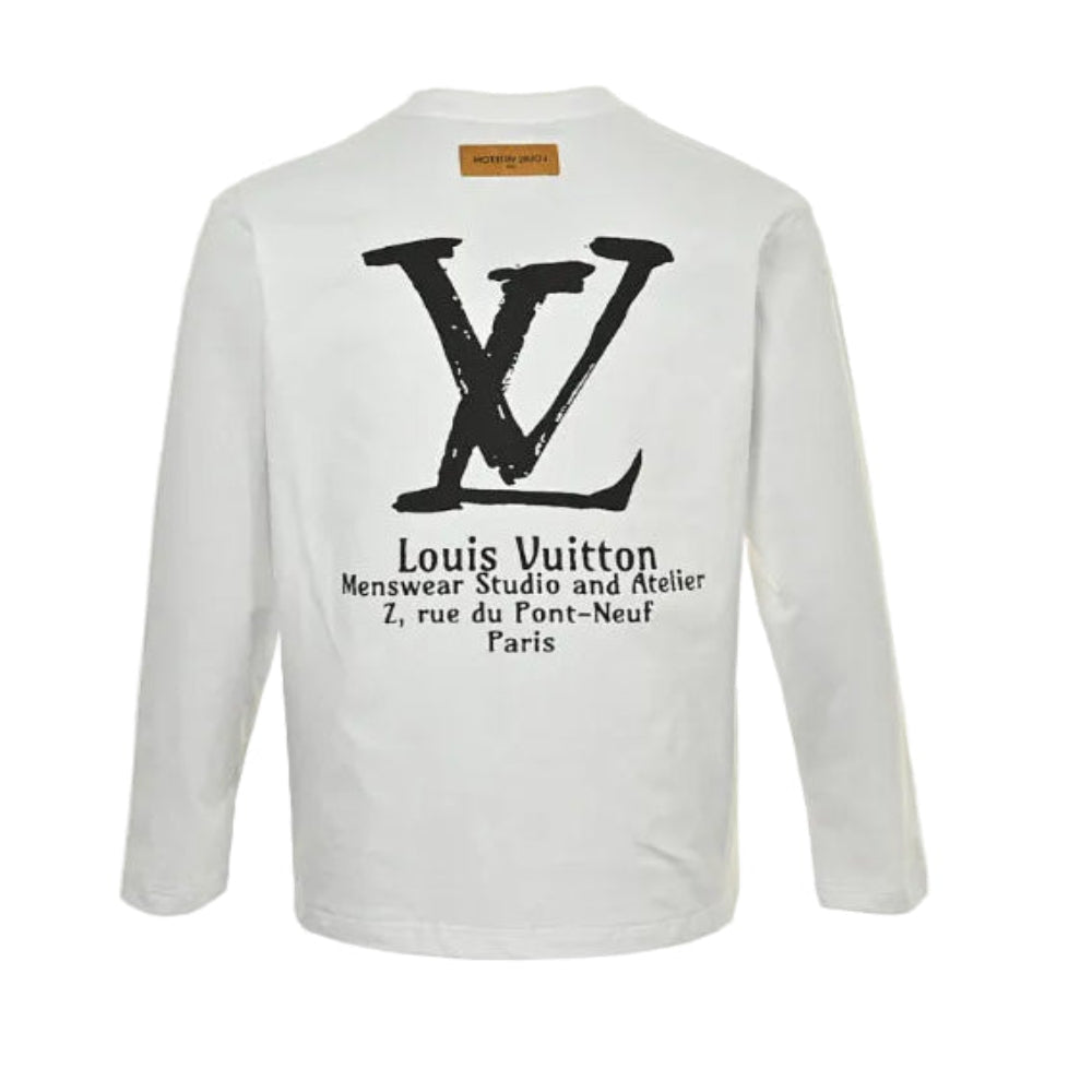 Louis Vuitton Atelier Address Long Sleeve Tee – White