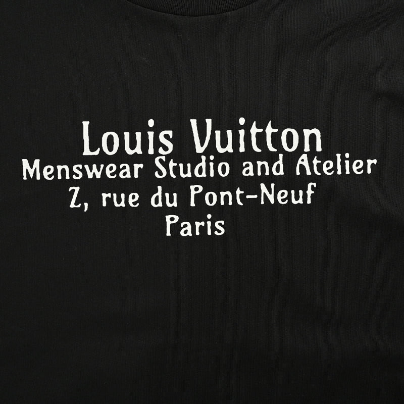 Louis Vuitton Giant Brushstroke Logo Long Sleeve Tee – Black