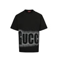Gucci Black Lower-Body Spray Noise Wordmark Heavyweight Tee