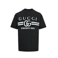 Gucci Black Double-G Stripe Wordmark Graphic Tee