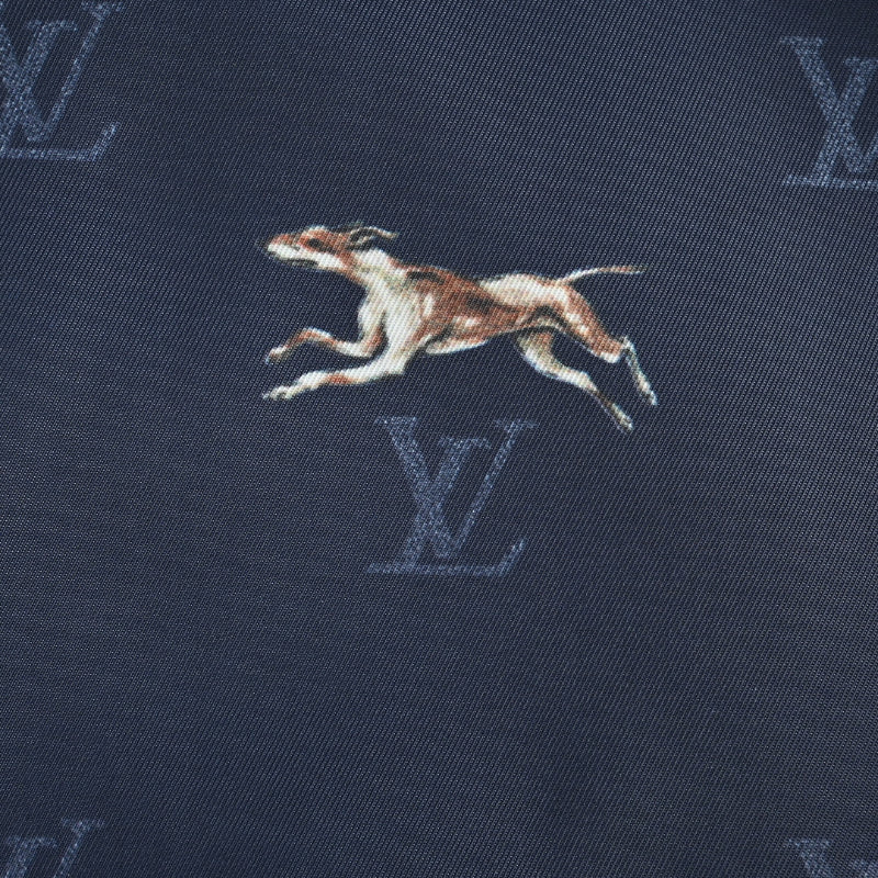 Louis Vuitton Monogram Hunting Dog Scatter Embroidery Quilted Shirt Jacket – Navy
