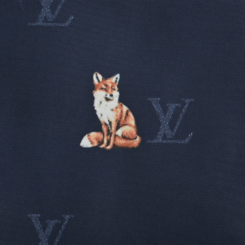 Louis Vuitton Monogram Hunting Dog Scatter Embroidery Quilted Shirt Jacket – Navy