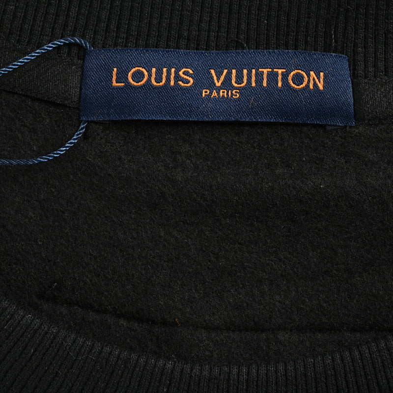 Louis Vuitton Floral Letter Embroidery Crewneck – Black