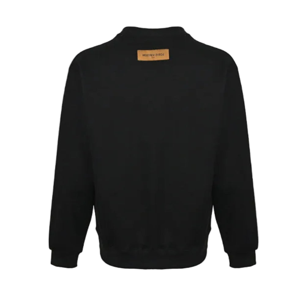 Louis Vuitton Floral Letter Embroidery Crewneck – Black