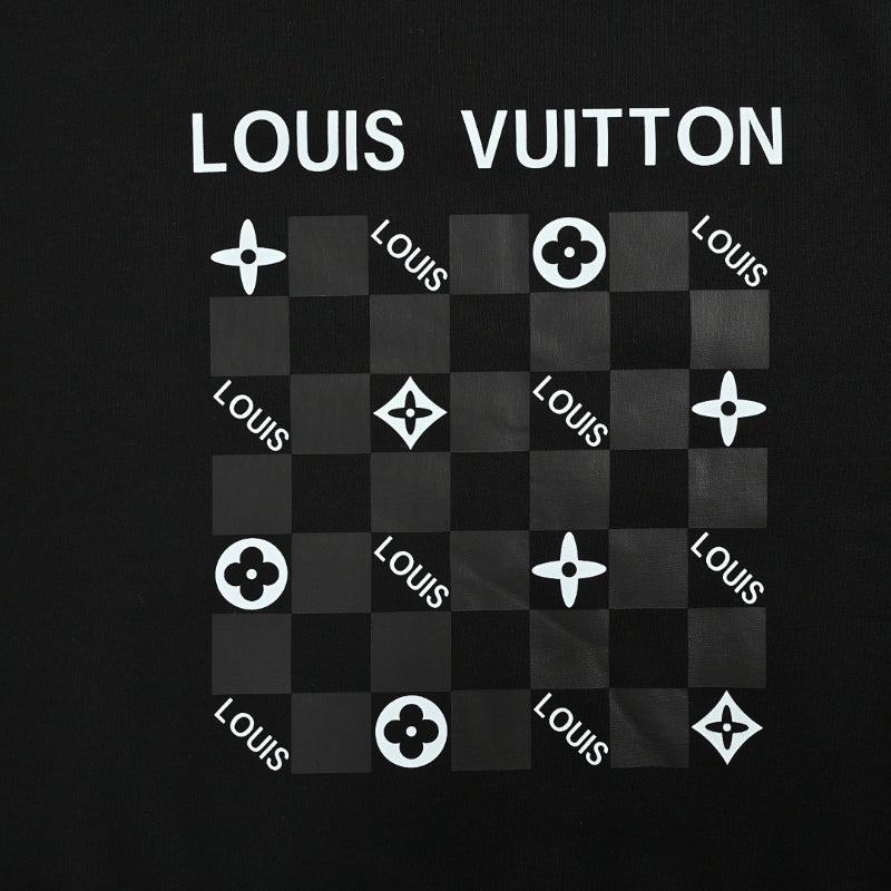 Louis Vuitton Damier Checkerboard Graphic Crewneck – Black