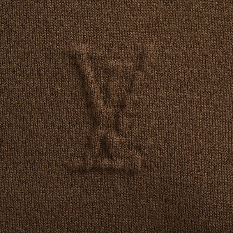 Louis Vuitton Clean Polo Collar Full-Zip Knit Jacket – Olive Brown