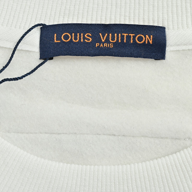 Louis Vuitton Damier Checkerboard Graphic Crewneck – Cream