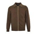 Louis Vuitton Clean Polo Collar Full-Zip Knit Jacket – Olive Brown