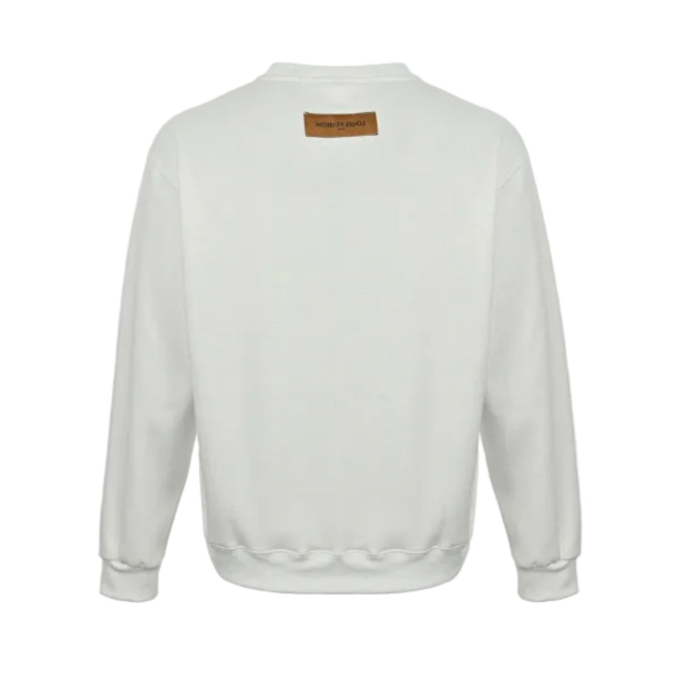Louis Vuitton Damier Checkerboard Graphic Crewneck – Cream