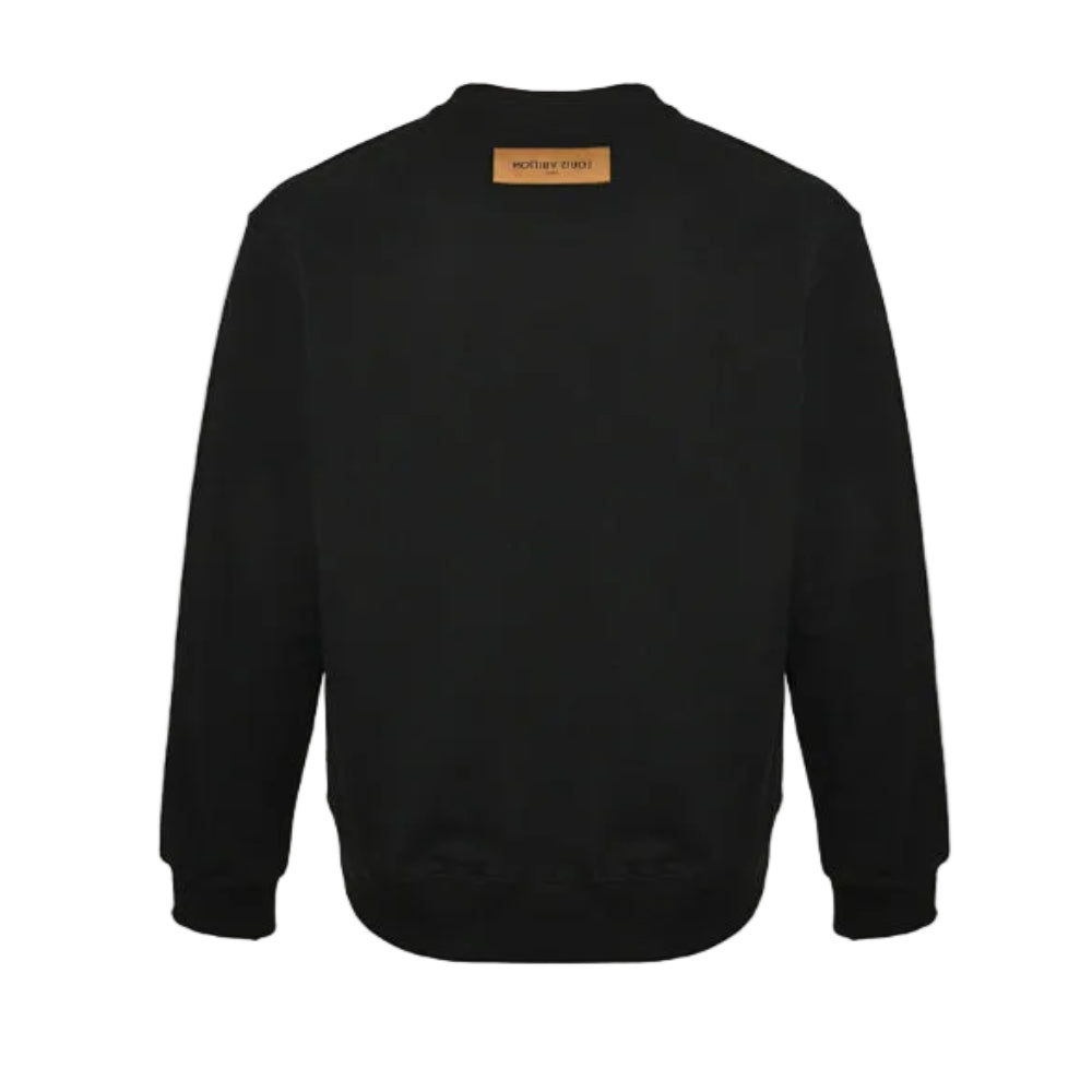 Louis Vuitton Cursive Signature Monogram Crewneck – Black