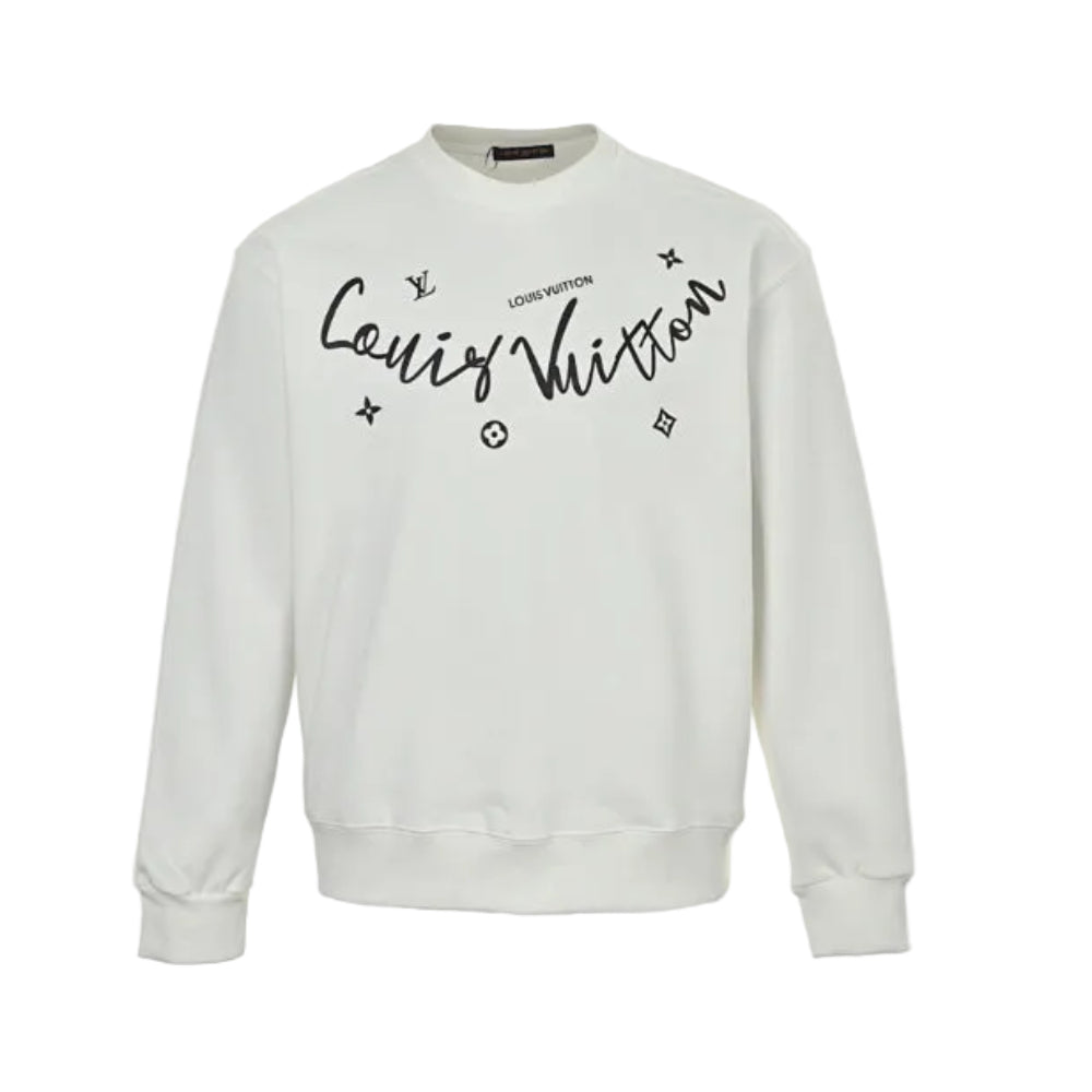 Louis Vuitton Monogram Icon Grid Embroidery Crewneck – Off-White