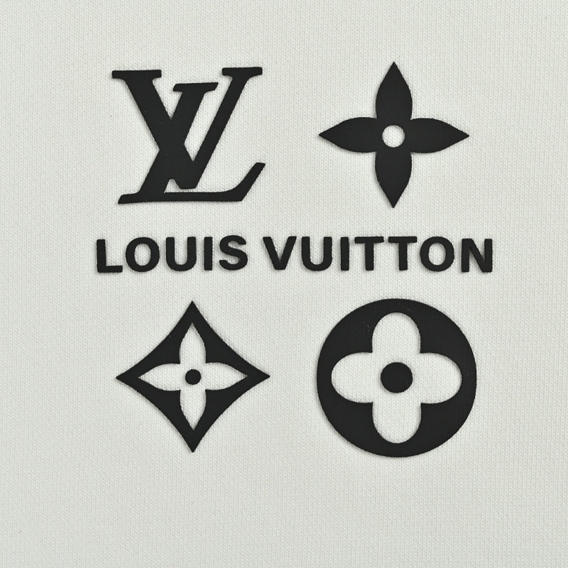 Louis Vuitton Monogram Icon Grid Embroidery Crewneck – White