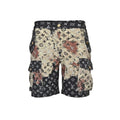 Louis Vuitton Monogram Floral Patchwork Cargo Shorts — Black x Ecru