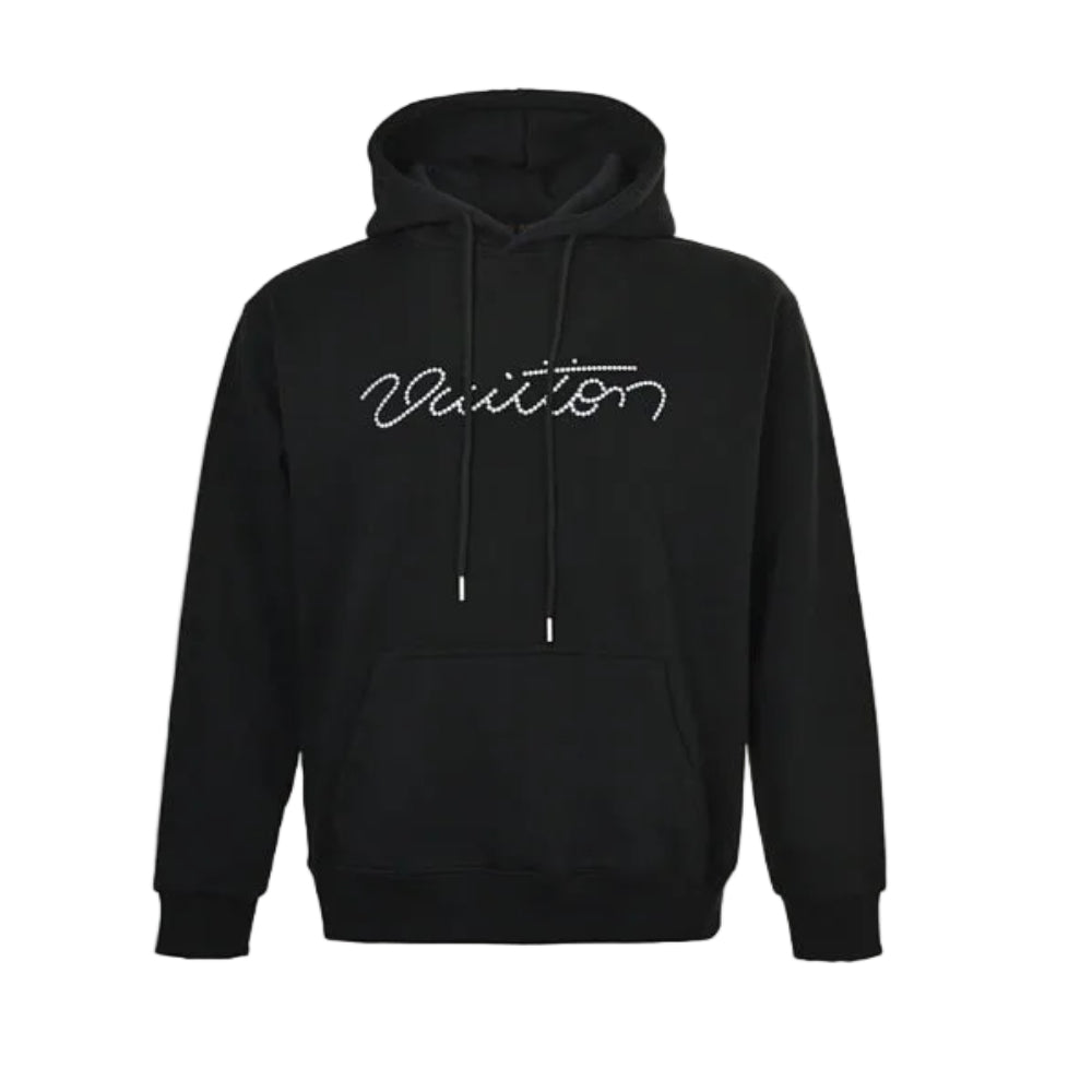 Louis Vuitton Pearl Chain Script Hoodie – Black