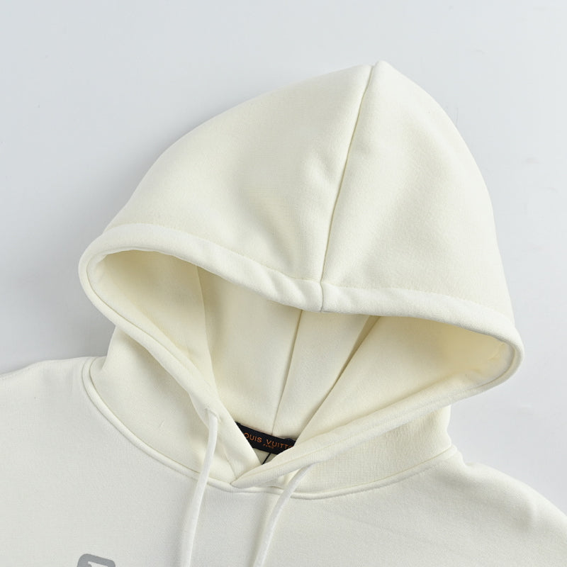 Louis Vuitton Monogram Badge & Smiley Patch Hoodie – Cream