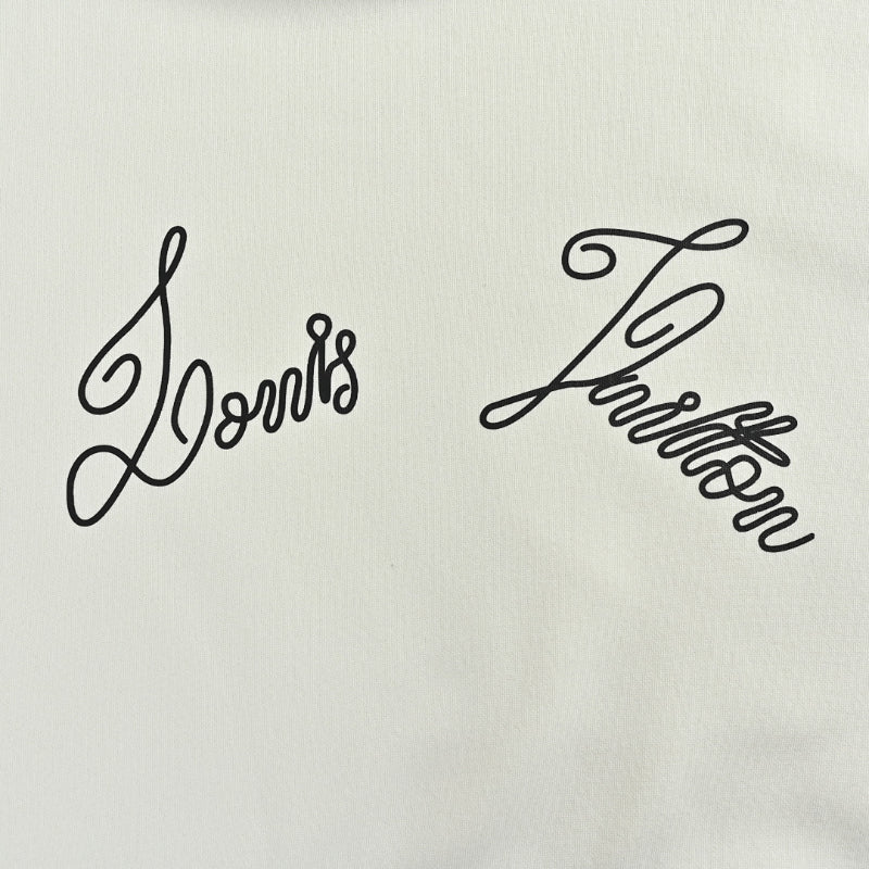 Louis Vuitton Cursive Script Embroidery Hoodie – Cream