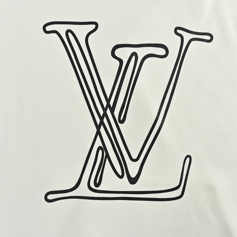 Louis Vuitton Cursive Script Embroidery Hoodie – Cream