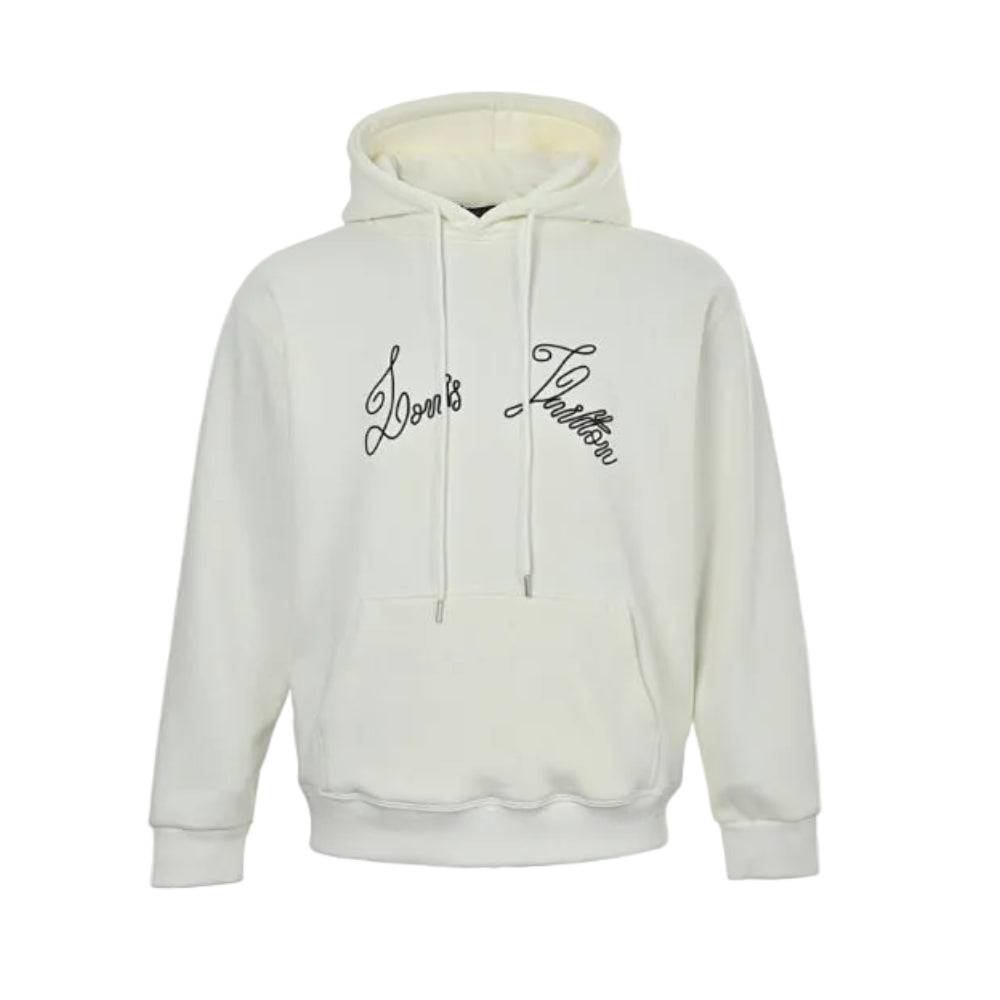 Louis Vuitton Cursive Script Embroidery Hoodie – Cream