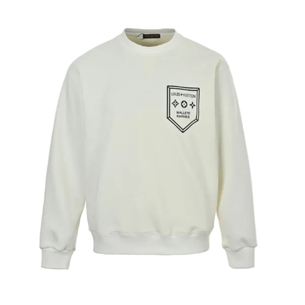 Louis Vuitton Mallete Shield Badge Sweatshirt – Cream