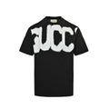 Gucci Black Dual Brand Spray Paint Oversized Wordmark Heavyweight Tee