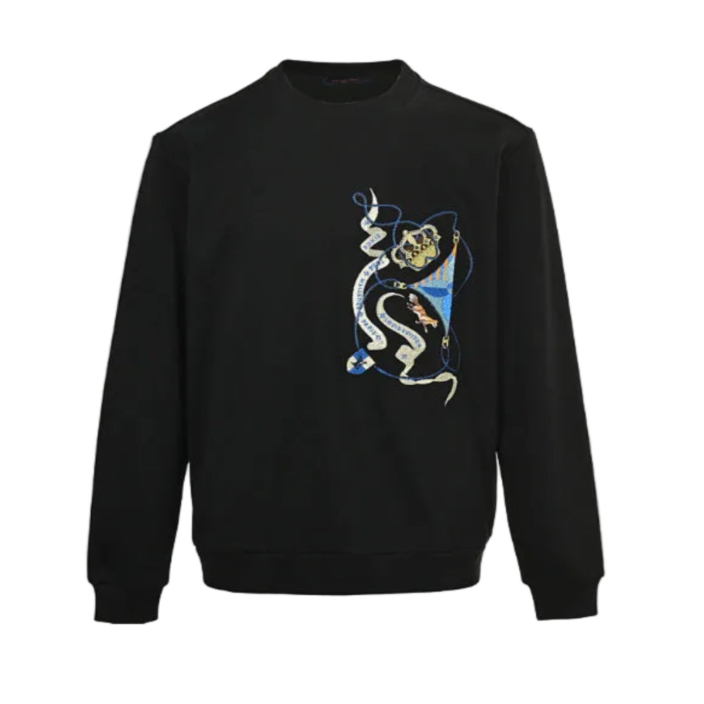 Louis Vuitton Jewel Collage Chest Graphic Sweatshirt – Black