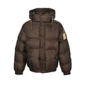 Louis Vuitton Monogram Jacquard Hooded Puffer Jacket – Dark Brown