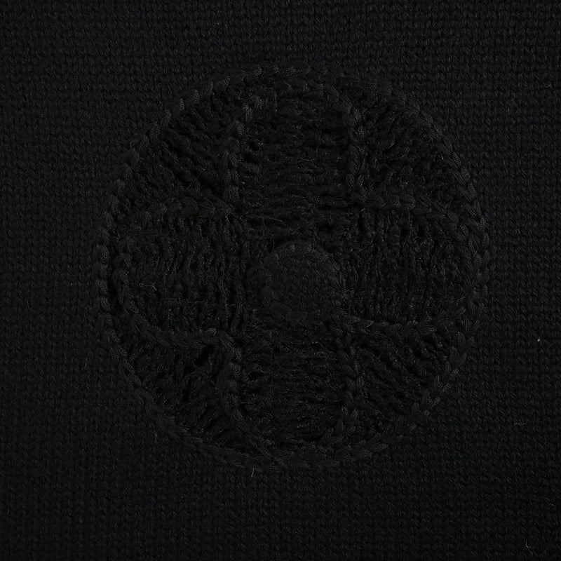 Louis Vuitton Tonal Sequin Monogram Knit Crewneck Sweater – Black