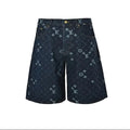 Louis Vuitton Monogram All-Over Denim Shorts — Dark Navy