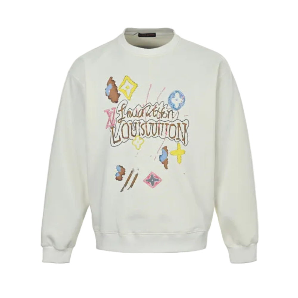 Louis Vuitton Graffiti Monogram Sweatshirt – Cream