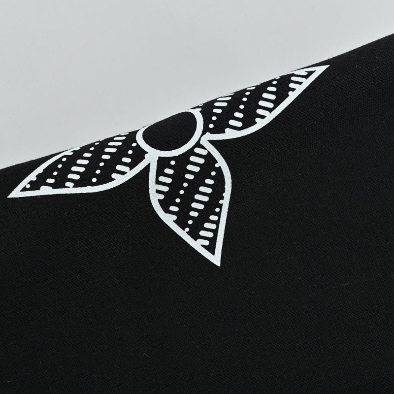 Louis Vuitton Monogram Flower Low-Drop Embroidery Sweatshirt – Black