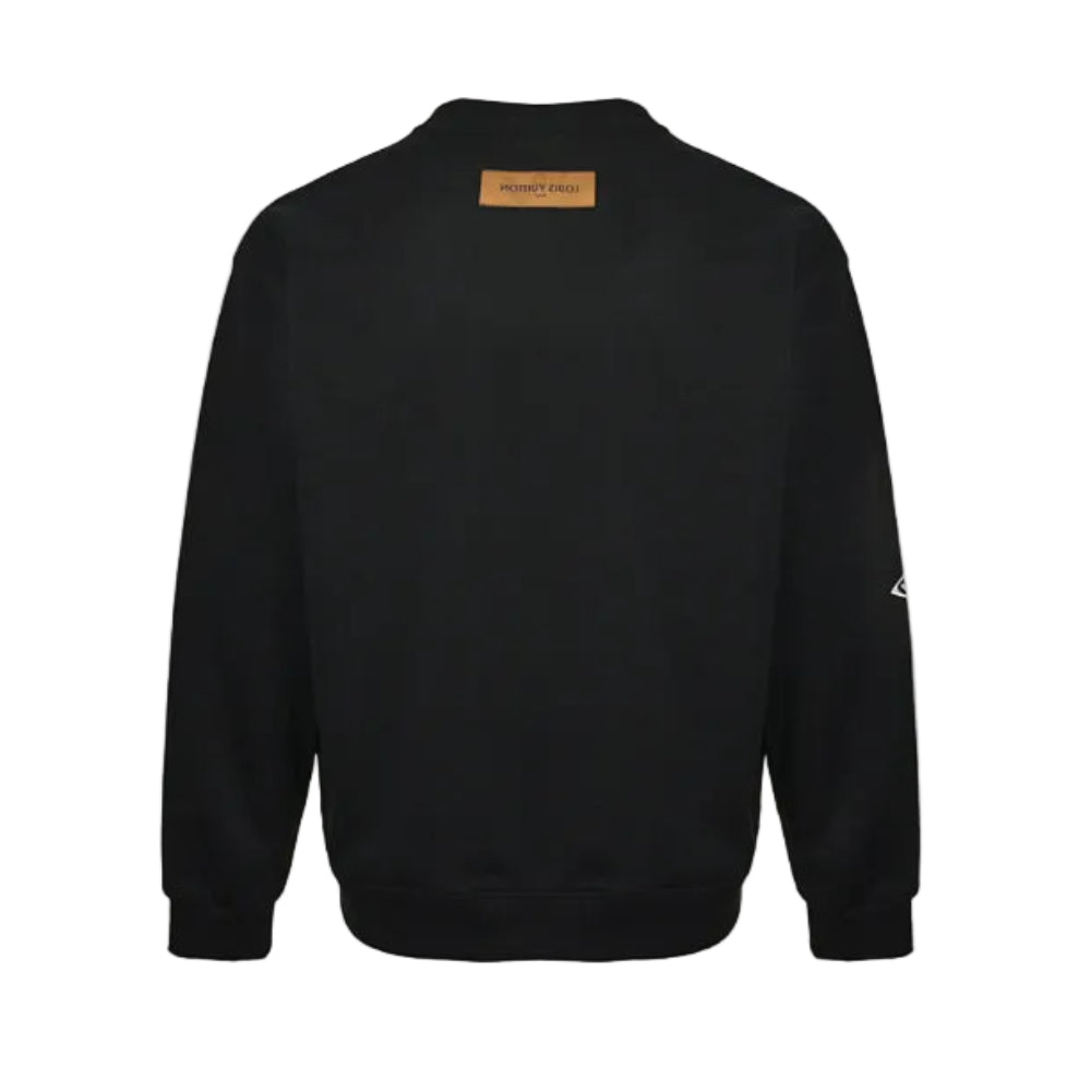Louis Vuitton Monogram Flower Low-Drop Embroidery Sweatshirt – Black
