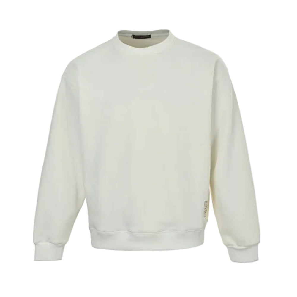 Louis Vuitton  Leather Label Minimal Sweatshirt – Cream