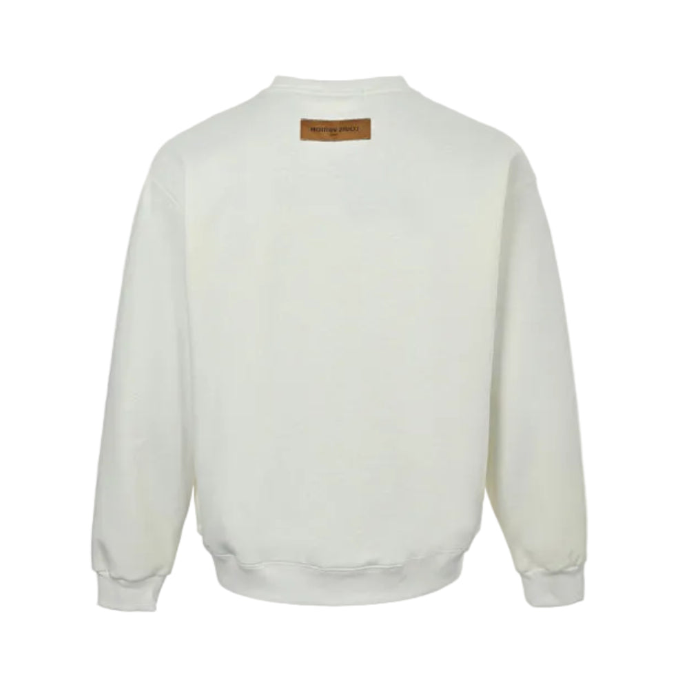 Louis Vuitton  Leather Label Minimal Sweatshirt – Cream