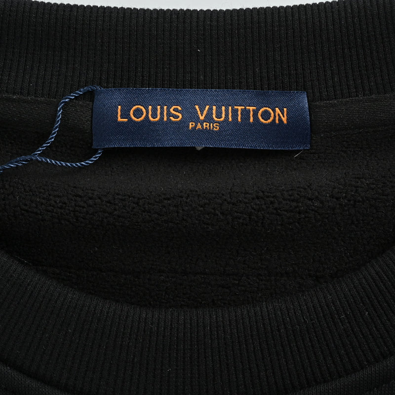 Louis Vuitton Leather Label Minimal Sweatshirt – Black