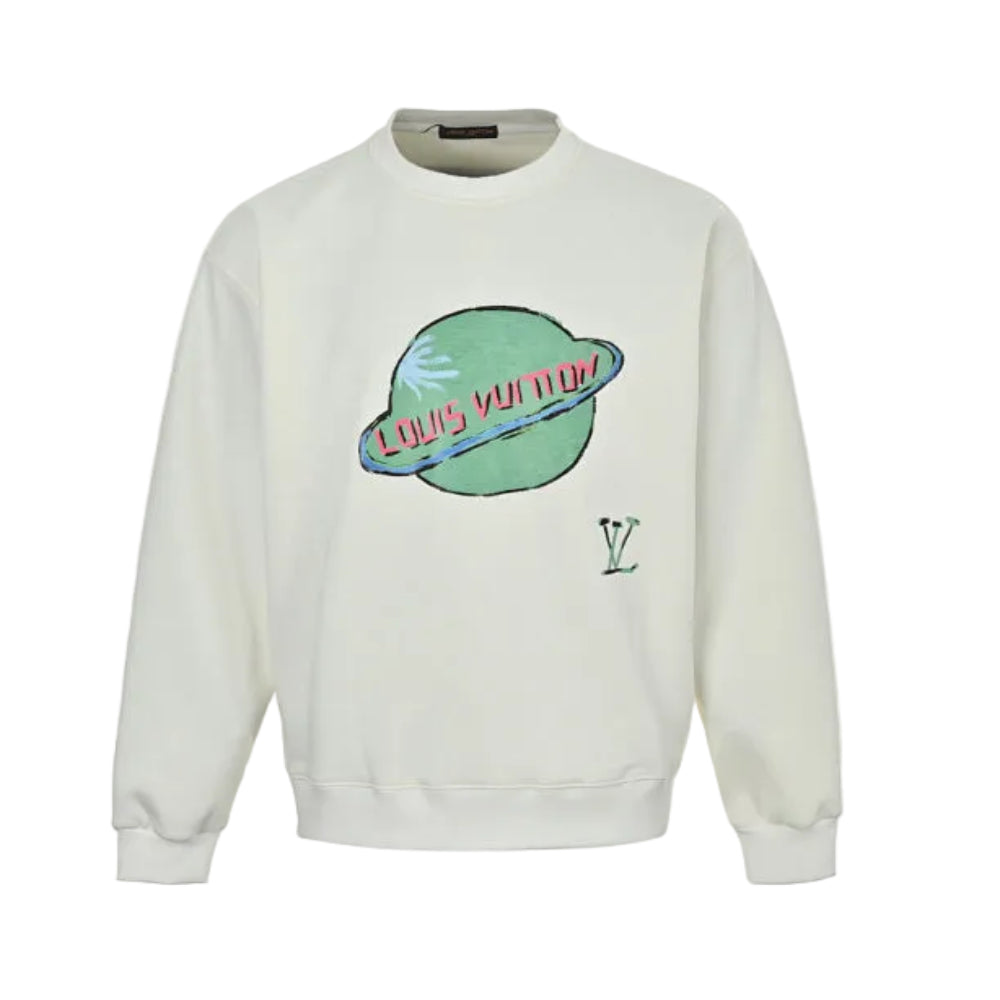 Louis Vuitton Planet Graphic Sweatshirt – Cream