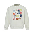 Louis Vuitton Snow School Badge Collage Sweatshirt – Cream
