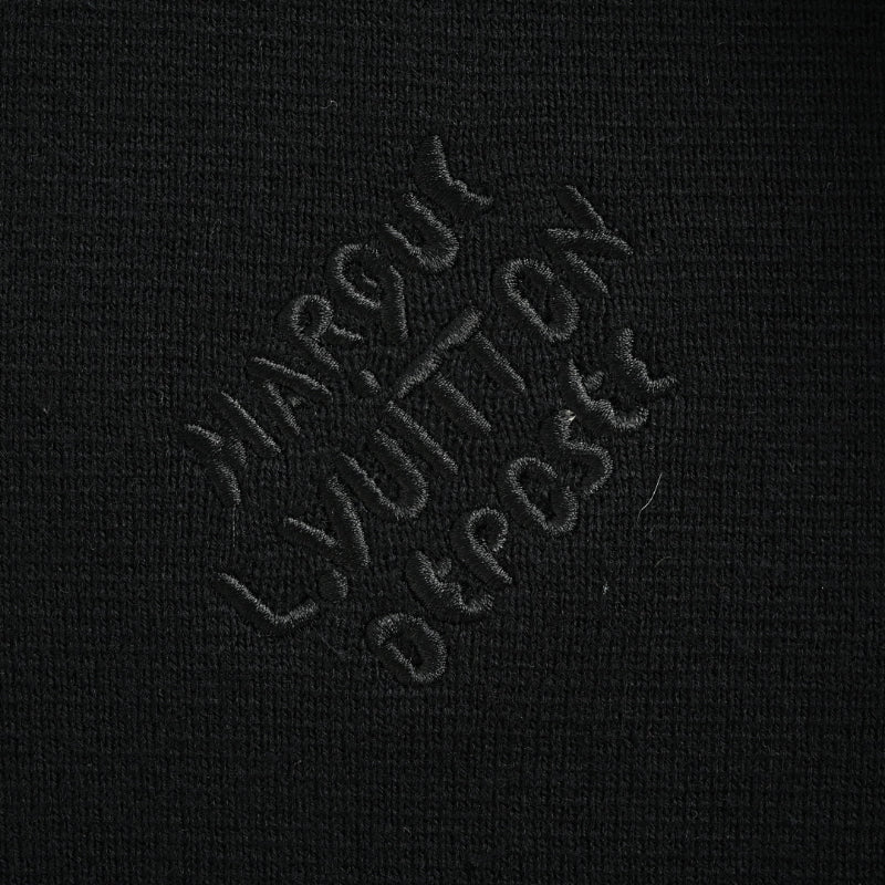 Louis Vuitton Monogram Trim Knit Cardigan – Black