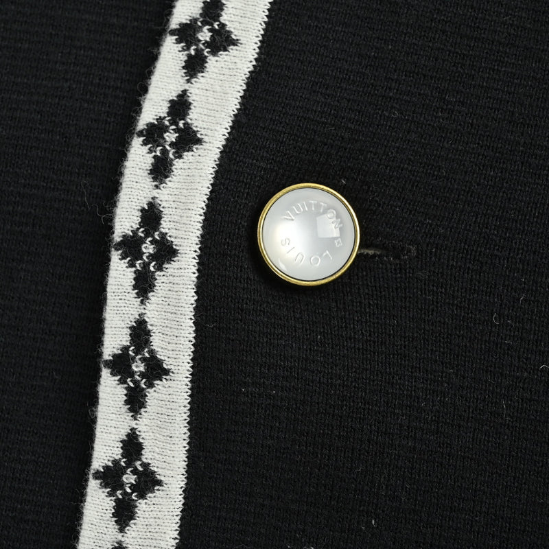 Louis Vuitton Monogram Trim Knit Cardigan – Black