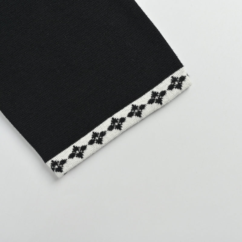 Louis Vuitton Monogram Trim Knit Cardigan – Black