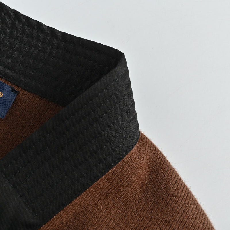 Louis Vuitton Monogram Button Deep V-Neck Knit Pullover – Brown / Black