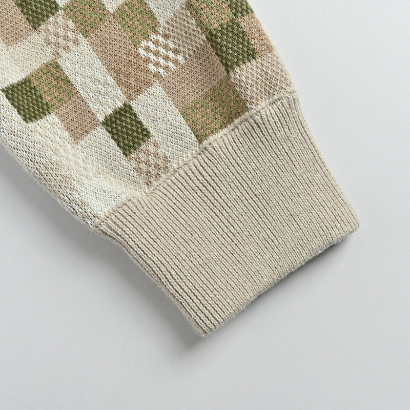 Louis Vuitton Pixel Camo Damier Jacquard Knit Sweater – Sand Multi