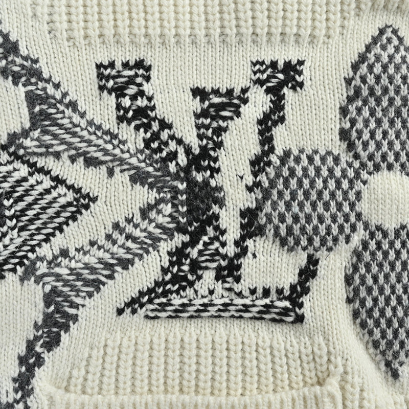 Louis Vuitton Giant Monogram Jacquard Knit Cardigan – Ecru