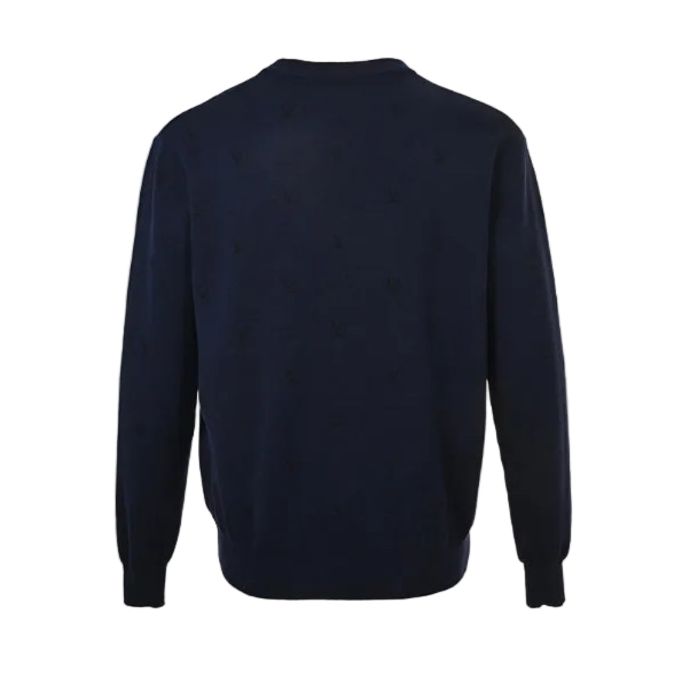 Louis Vuitton Animal Scatter Embroidery Knit Sweater – Navy