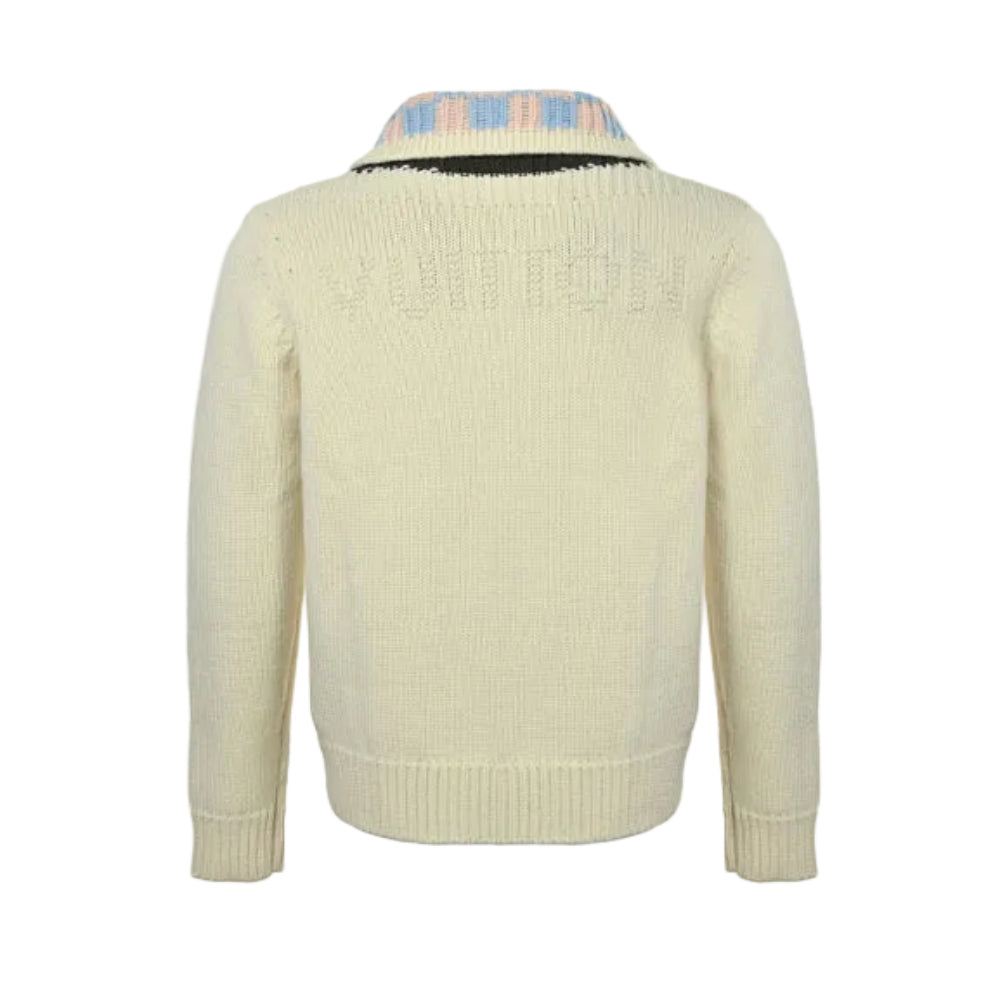 Louis Vuitton  Pearl Zip Knit Cardigan – Cream