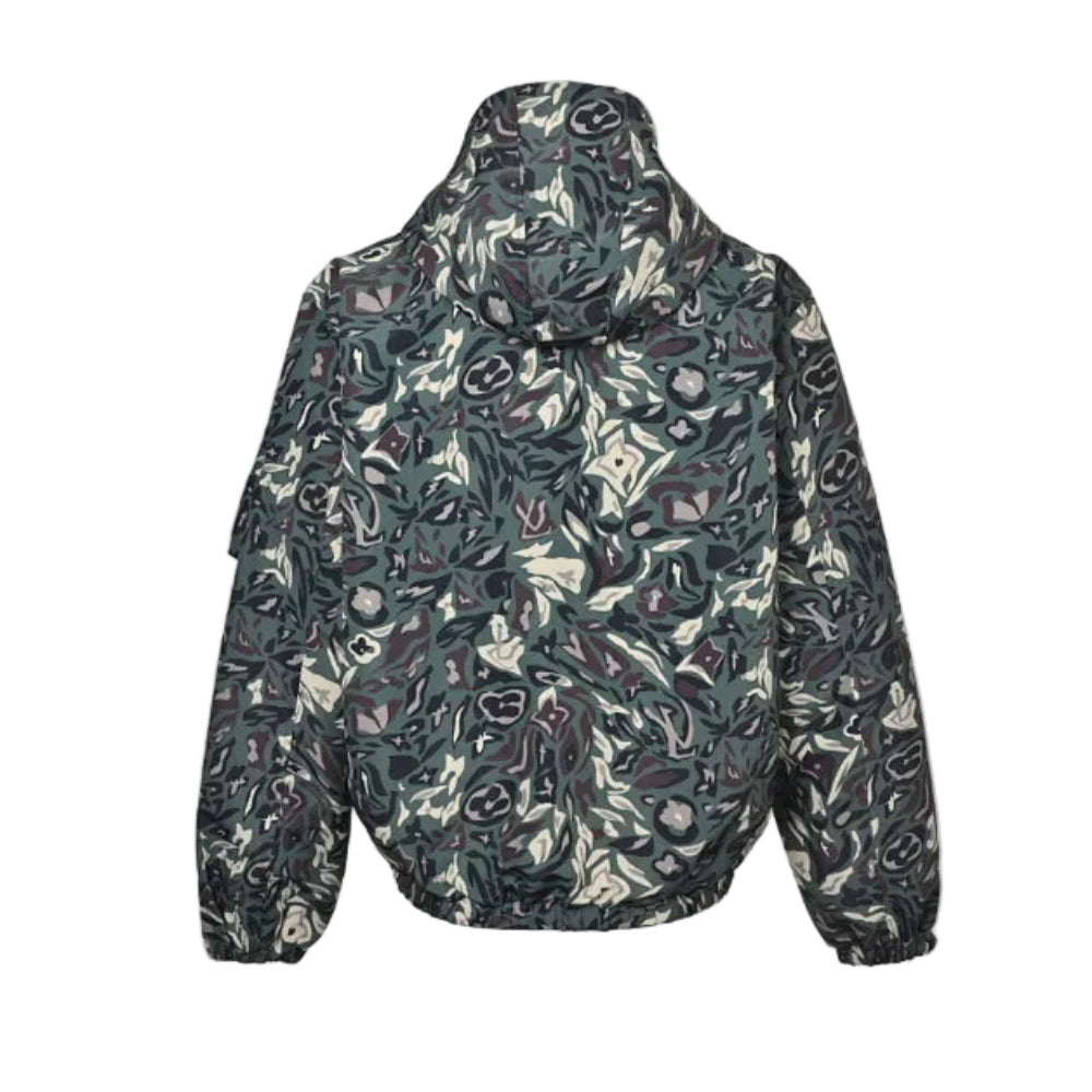 Louis Vuitton Monogram x Camo Reversible Hooded Bomber Jacket – Brown / Green